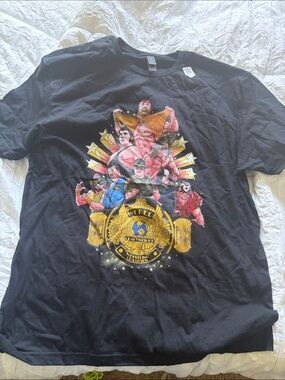Men's Black Graphic Wrestling Championship Tee